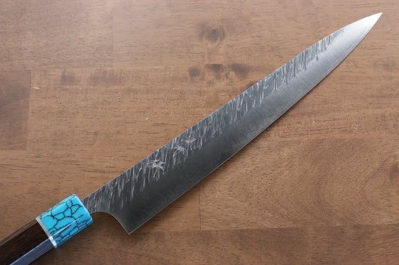 Yu Kurosaki Fujin SG2 Hammered Damascus Sujihiki 270mm Wenge Handle - Seisuke Knife