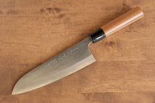  Nao Yamamoto Silver Steel No.3 Nashiji Santoku 180mm with Walnut Handle - Seisuke Knife