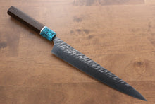  Yu Kurosaki Fujin SG2 Hammered Damascus Sujihiki 240mm Wenge Handle - Seisuke Knife