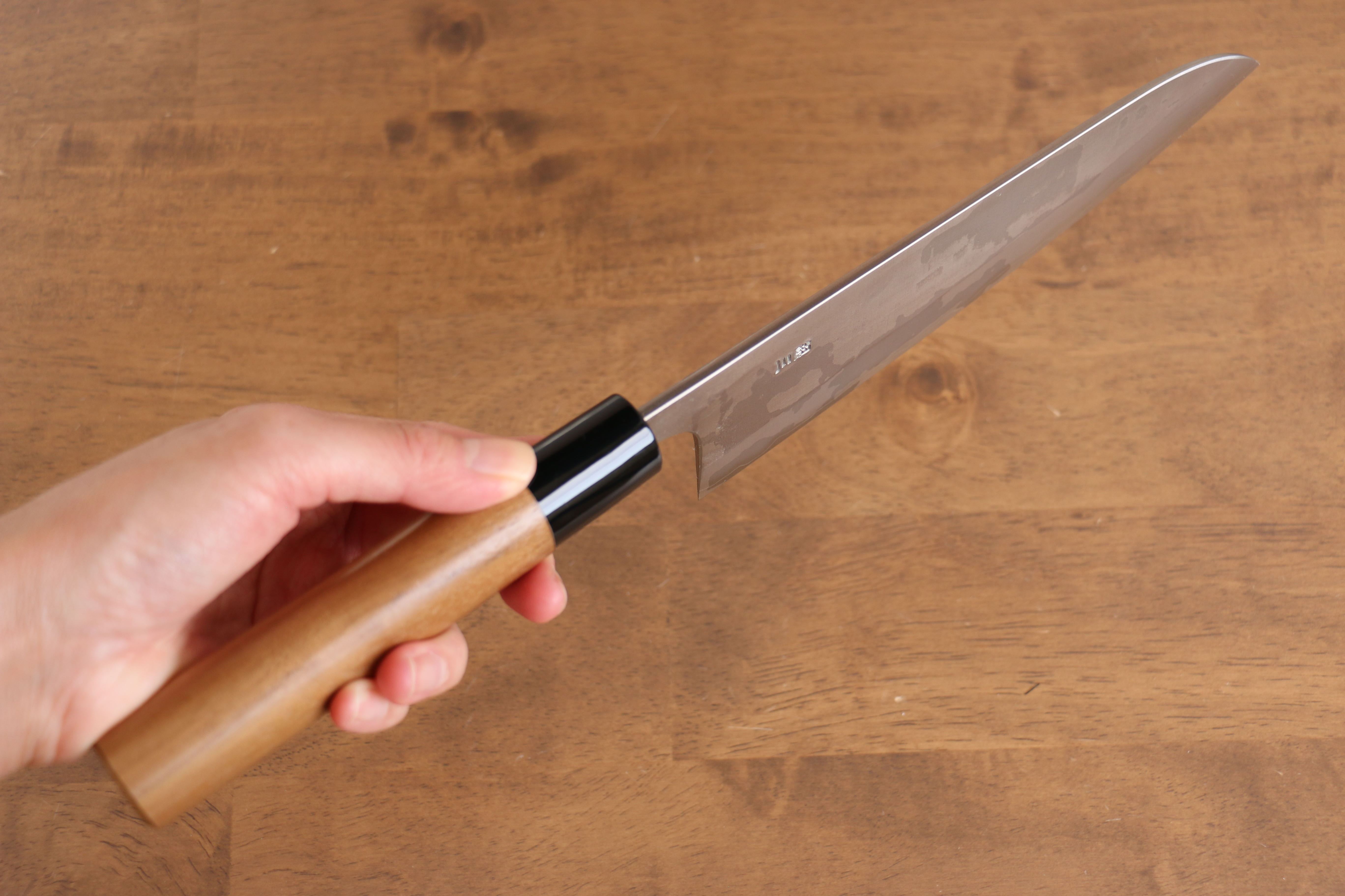 Nao Yamamoto Silver Steel No.3 Nashiji Santoku 180mm with Walnut Handle - Seisuke Knife