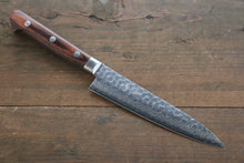  Seisuke VG10 17 Layer Damascus Petty-Utility 135mm Mahogany Handle - Seisuke Knife