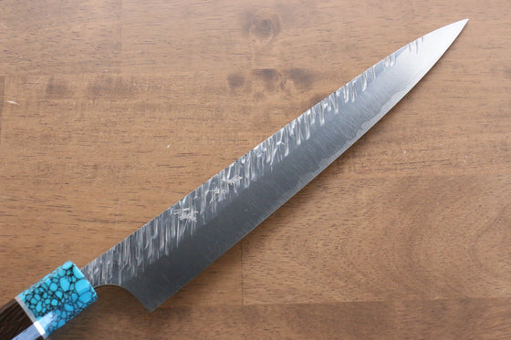 Yu Kurosaki Fujin SG2 Hammered Damascus Sujihiki 240mm Wenge Handle - Seisuke Knife