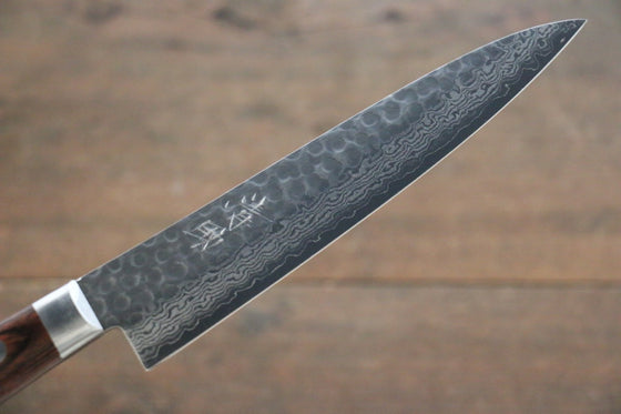 Seisuke VG10 17 Layer Damascus Petty-Utility 135mm Mahogany Handle - Seisuke Knife