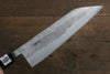 Fujiwara Teruyasu White Steel No.1 Nashiji Santoku 180mm with Magnolia Handle - Seisuke Knife - Slide 4