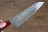 Yu Kurosaki Senko SG2 Hammered Small Santoku 150mm Shitan (ferrule: Red Pakka wood) Handle - Seisuke Knife - Slide 3