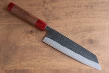  Seisuke Kurumi Blue Steel Kurouchi Bunka 180mm Walnut with Double Pakkawood Ring Handle - Seisuke Knife