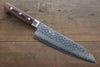 Seisuke VG10 17 Layer Damascus Santoku 180mm Mahogany Handle - Seisuke Knife