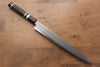 Jikko Blue Steel Damascus Sujihiki  270mm Ebony with Double Ring Handle - Seisuke Knife - Slide 1