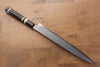 Jikko Blue Steel Damascus Sujihiki  270mm Ebony with Double Ring Handle - Seisuke Knife - Slide 2