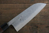 Fujiwara Teruyasu White Steel No.1 Nashiji Santoku 165mm with shitan Handle - Seisuke Knife - Slide 3