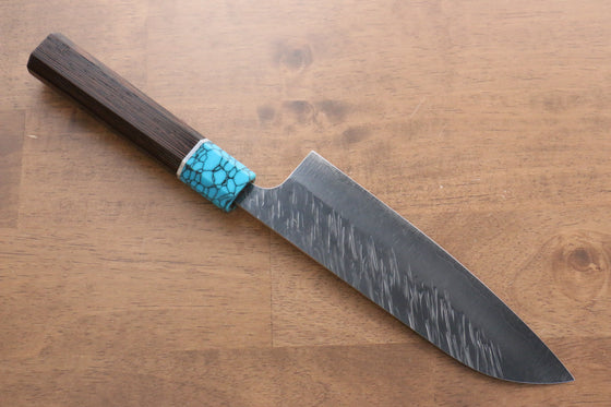 Yu Kurosaki Fujin SG2 Hammered Damascus Santoku 170mm Wenge Handle - Seisuke Knife