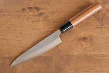  Nao Yamamoto VG10 Damascus Nashiji Petty-Utility 140mm with Walnut Handle - Seisuke Knife