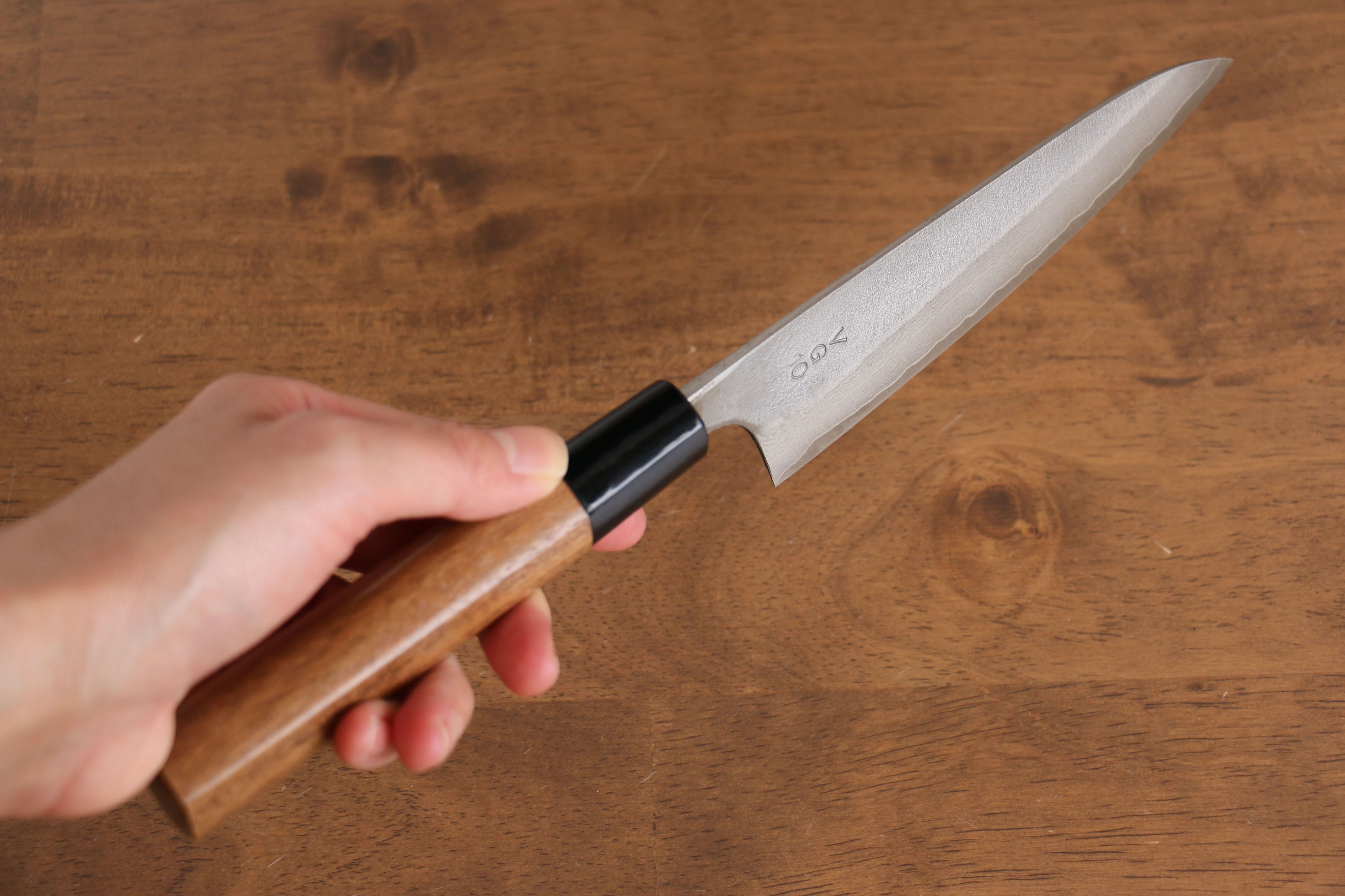 Nao Yamamoto VG10 Damascus Nashiji Petty-Utility 140mm Walnut Handle - Seisuke Knife