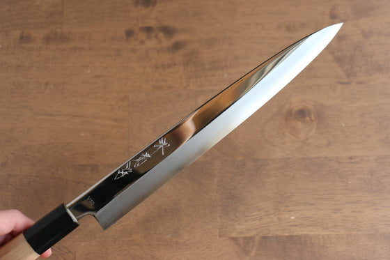 Sakai Kikumori VG10 Mirrored Finish Yanagiba 240mm Magnolia Handle - Seisuke Knife