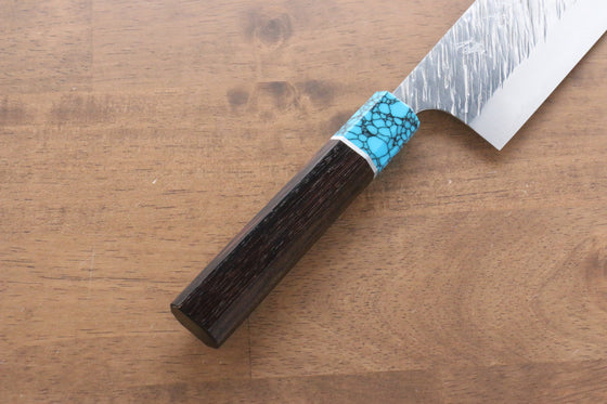 Yu Kurosaki Fujin SG2 Hammered Damascus Nakiri 165mm Wenge Handle - Seisuke Knife