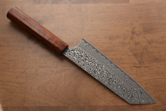 Yoshimi Kato SG2 Damascus Bunka 165mm Lacquered Sugi Cedar Handle - Seisuke Knife