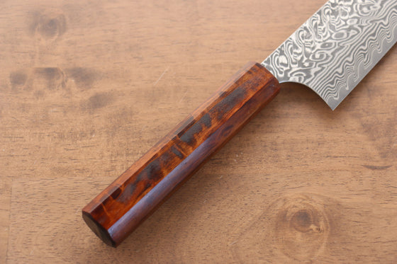 Yoshimi Kato SG2 Damascus Bunka 165mm Lacquered Sugi Cedar Handle - Seisuke Knife
