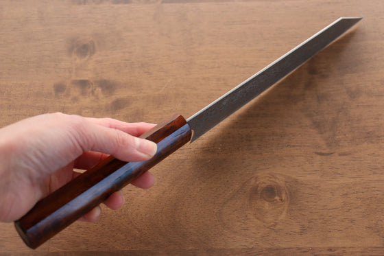 Yoshimi Kato SG2 Damascus Bunka 165mm Lacquered Sugi Cedar Handle - Seisuke Knife