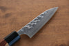 Yoshimi Kato SG2 Hammered (Maru) Petty-Utility 90mm with Black Honduras Handle - Seisuke Knife - Slide 4