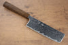 Seisuke Nami AUS10 Mirrored Finish Damascus Nakiri 170mm with Oak Handle - Seisuke Knife