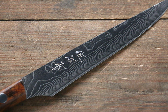 Takeshi Saji VG10 Diamond Finish Steak 125mm Ironwood Handle - Seisuke Knife