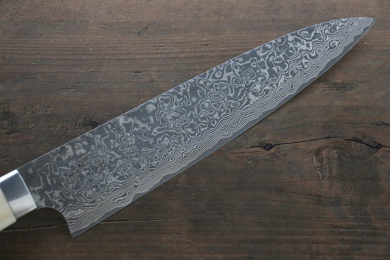 Takeshi Saji SG2 Black Damascus Gyuto Japanese Chef Knife 210mm with Deer Horn handle - Seisuke Knife