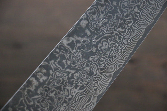 Takeshi Saji SG2 Black Damascus Gyuto 210mm Cow Bone Handle - Seisuke Knife