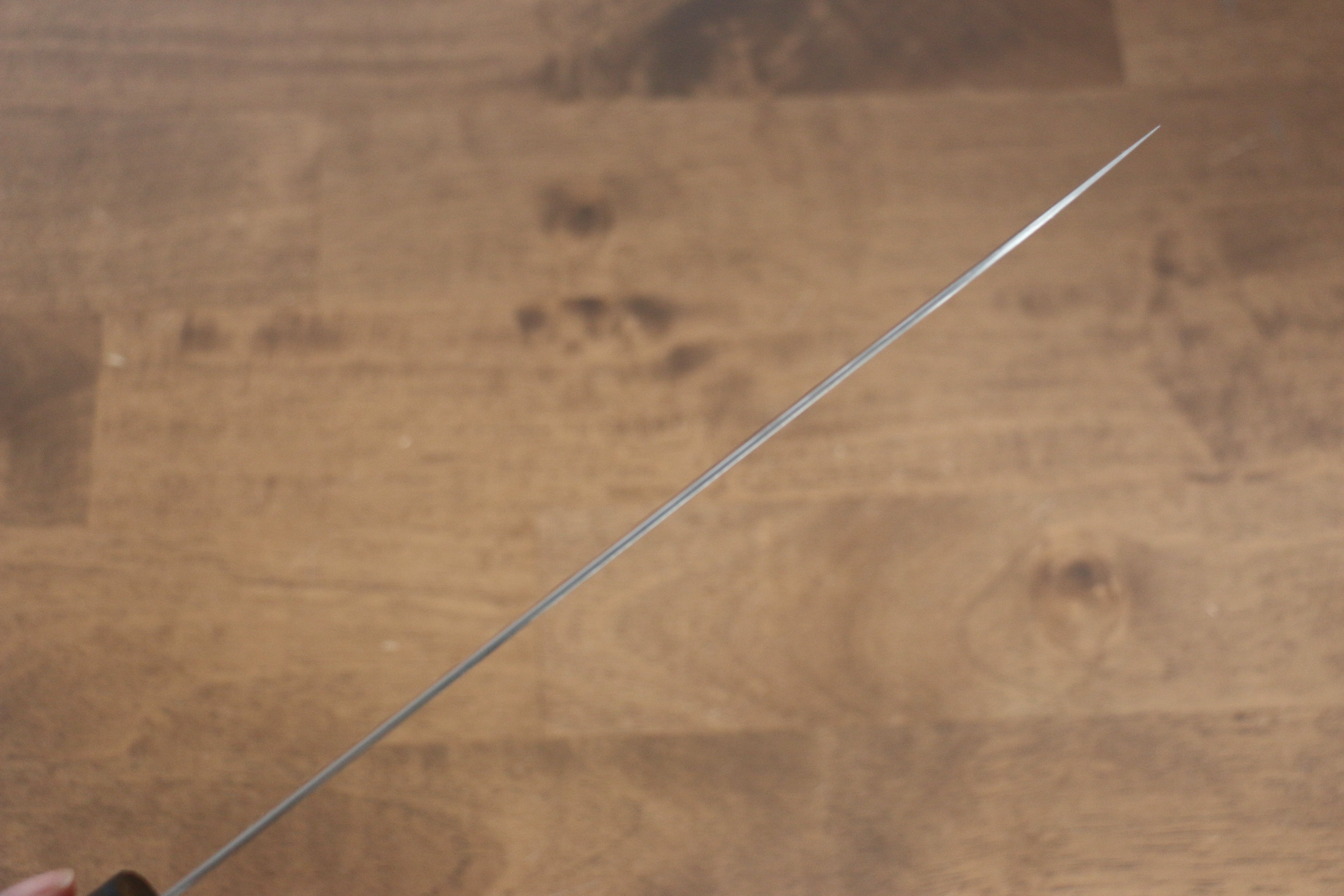 Seisuke Nami AUS10 Mirrored Finish Damascus Gyuto 210mm Oak Handle - Seisuke Knife