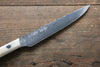 Takeshi Saji VG10 Diamond Finish Steak 125mm White Cow Bone Handle - Seisuke Knife - Slide 3