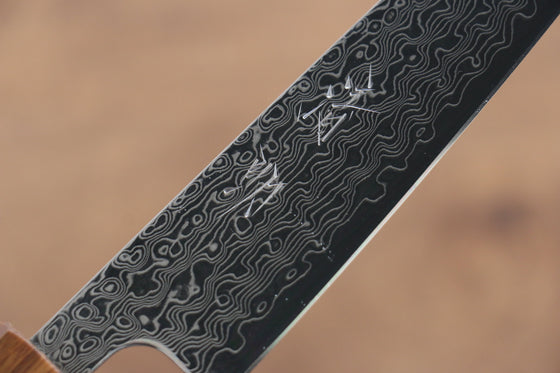 Seisuke SLD 49 Layer Damascus Petty-Utility 135mm with Oak Handle - Seisuke Knife