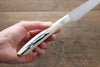 Takeshi Saji VG10 Diamond Finish Steak 125mm White Cow Bone Handle - Seisuke Knife - Slide 7