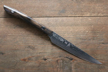  Takeshi Saji VG10 Diamond Finish Steak 125mm Black Persimmon Handle - Seisuke Knife