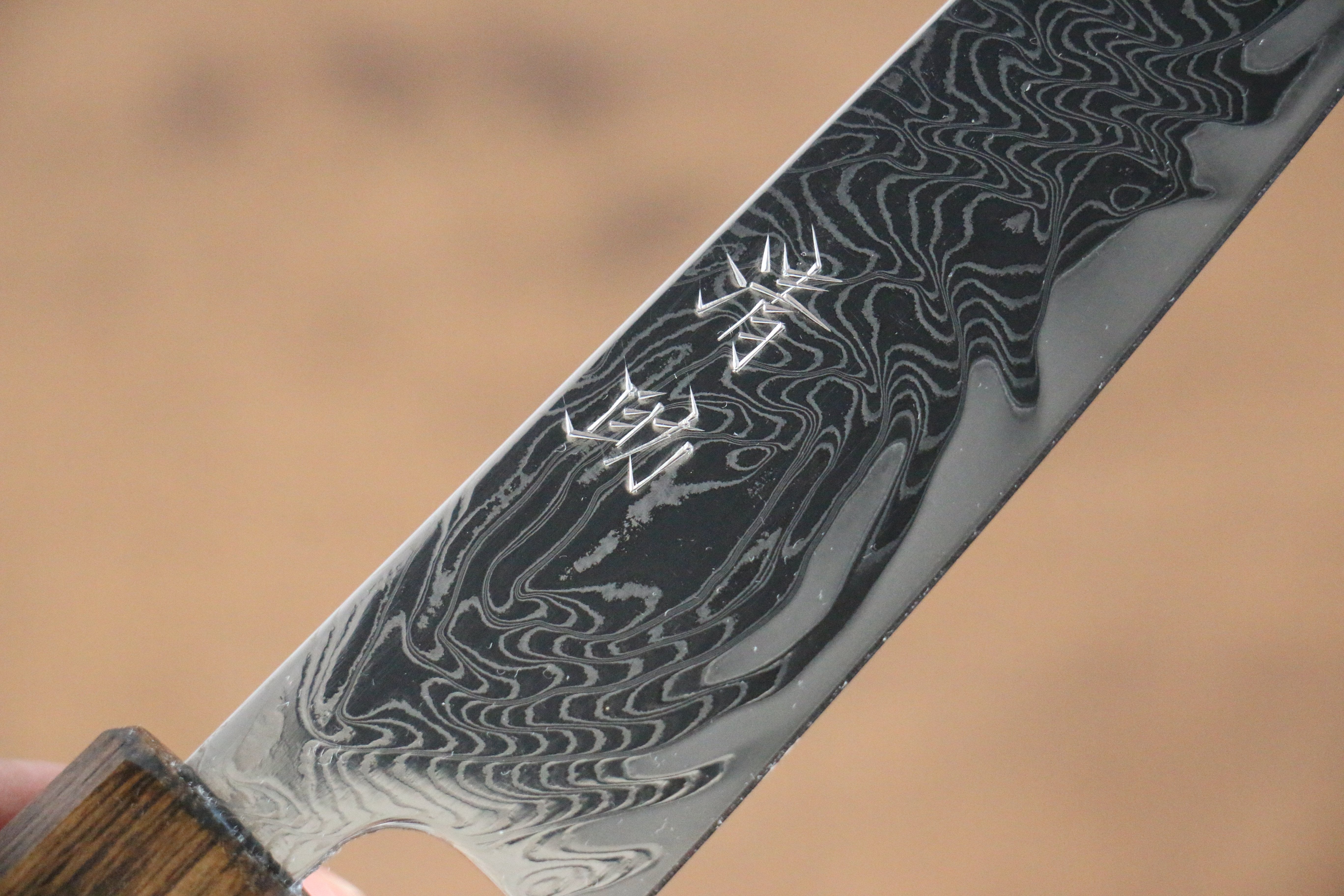 Seisuke Nami AUS10 Migaki Damascus Petty-Utility 135mm Oak Handle - Seisuke Knife