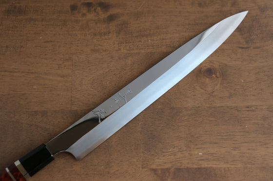 Yu Kurosaki Blue Steel No.2 Mirrored Finish Yanagiba 270mm Chinese Quince Handle - Seisuke Knife