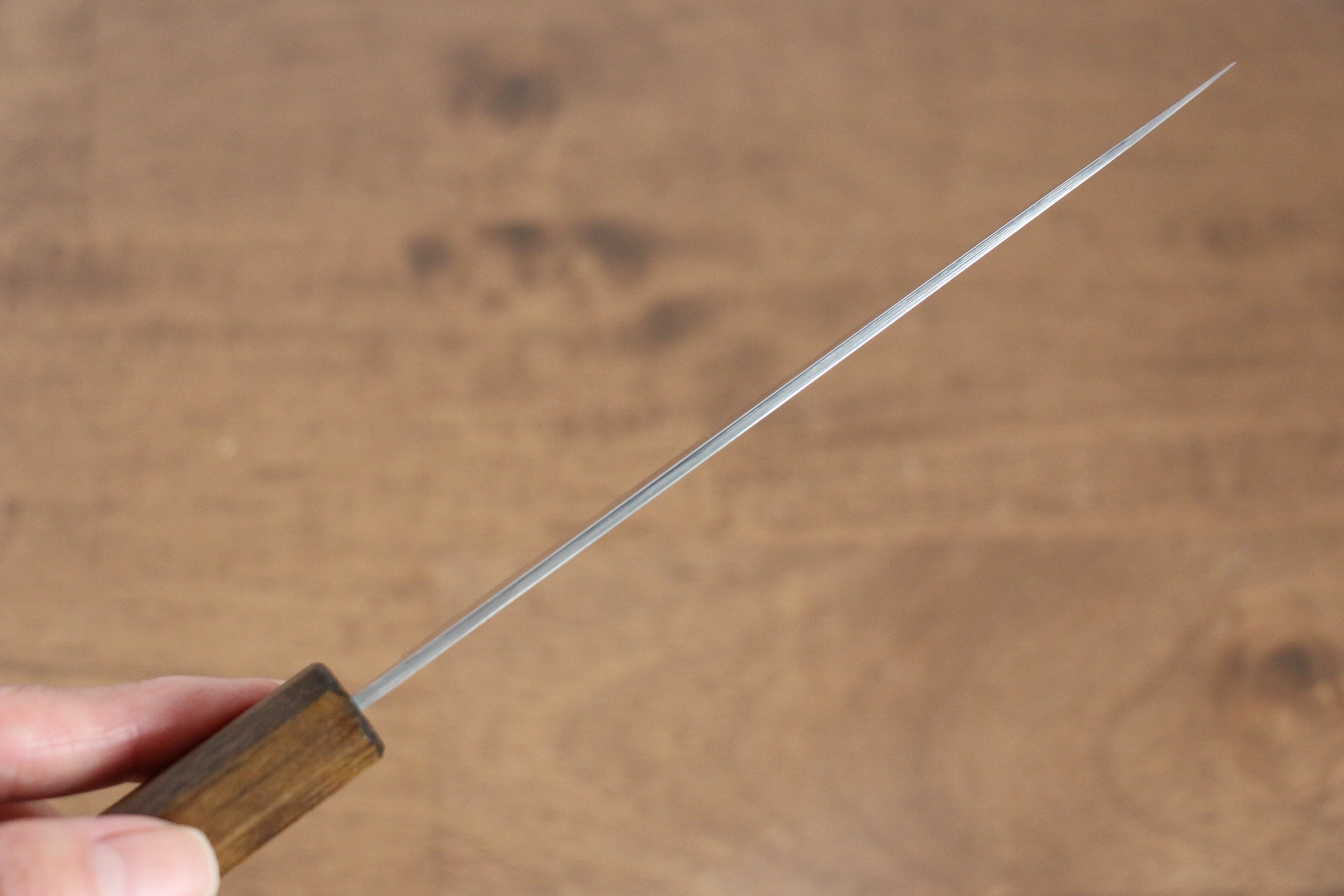 Seisuke Nami AUS10 Migaki Damascus Petty-Utility 135mm Oak Handle - Seisuke Knife