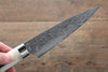 Takeshi Saji SG2 Black Damascus Petty-Utility 130mm White Cow Bone Handle - Seisuke Knife - Slide 3