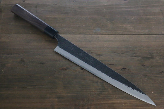 Yu Kurosaki Blue Super Clad Hammered Kurouchi Sujihiki Japanese Chef Knife 270mm - Seisuke Knife