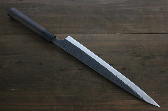 Yu Kurosaki Blue Super Clad Hammered Kurouchi Sujihiki Japanese Chef Knife 270mm - Seisuke Knife