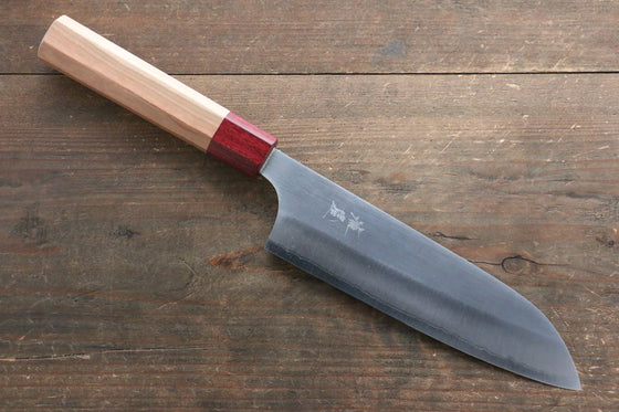 Makoto Kurosaki Ryusei Blue Super Nashiji Santoku 170mm with American Cherry Handle - Seisuke Knife