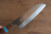 Yu Kurosaki Senko SG2 Hammered Santoku 165mm Walnut(ferrule: Turquoise) Handle - Seisuke Knife - Slide 4