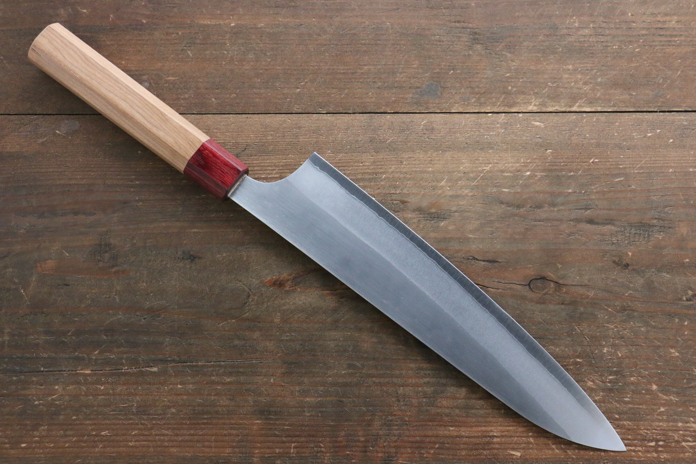 Makoto Kurosaki Ryusei Blue Super Nashiji Gyuto 240mm with American Cherry Handle - Seisuke Knife