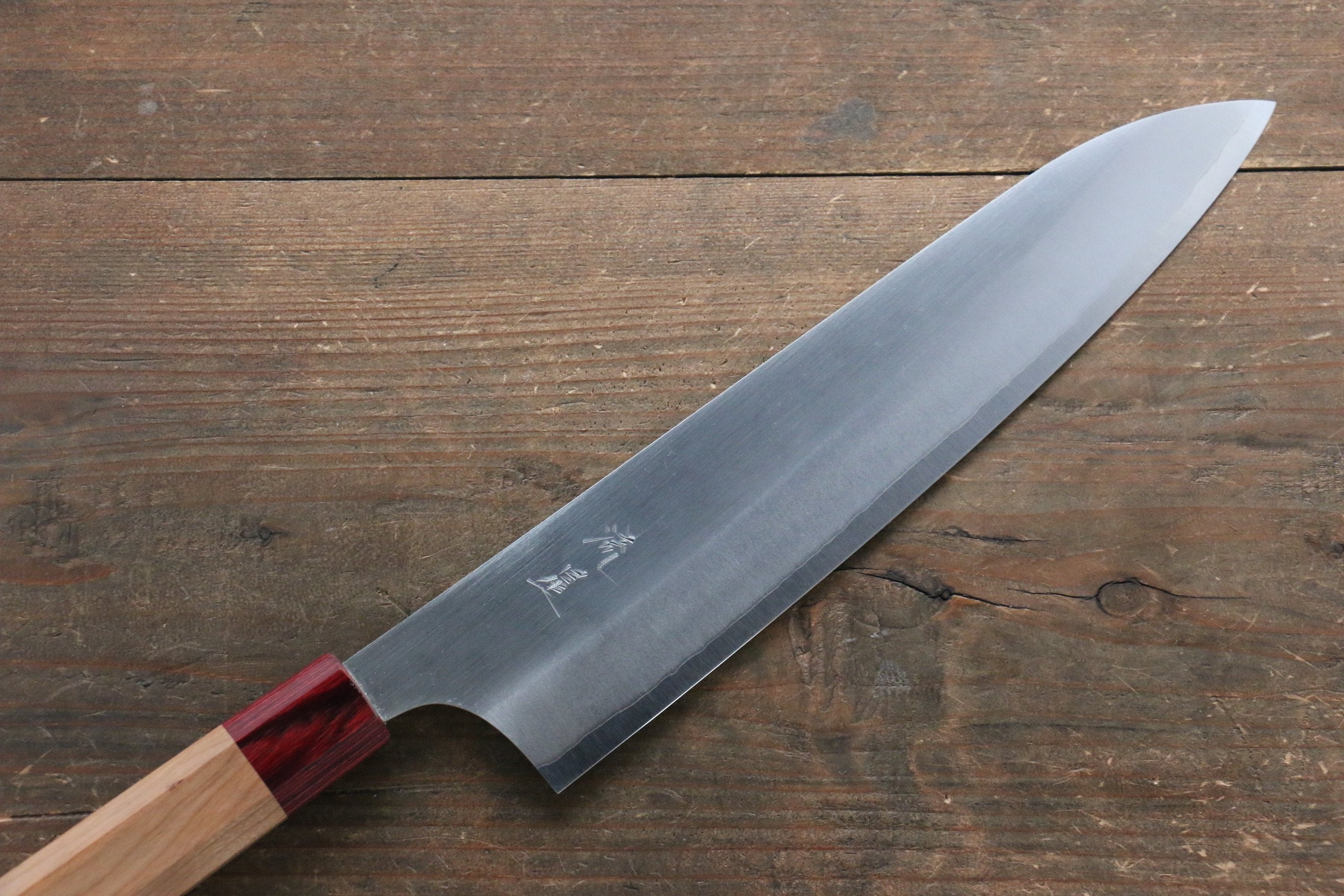 Makoto Kurosaki Ryusei Blue Super Nashiji Gyuto 240mm with American Cherry Handle - Seisuke Knife