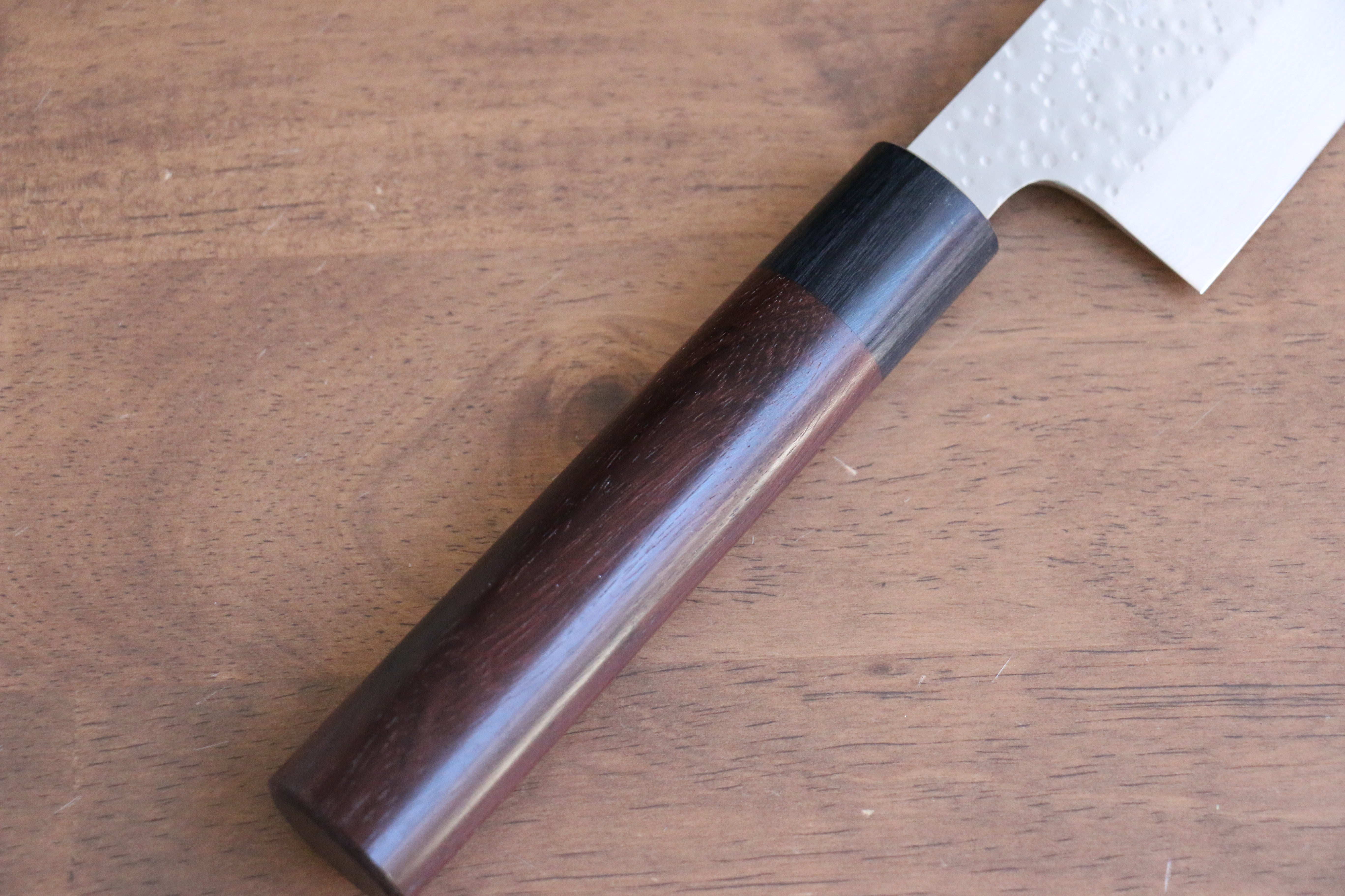 Makoto Kurosaki VG10 Maru Hammered Damascus Gyuto 210mm Shitan Handle - Seisuke Knife