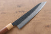 Seisuke Kokubyaku Blue Super Hammered Kurouchi Gyuto 210mm Morado Handle - Seisuke Knife - Slide 3