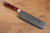 Seisuke VG10 33 Layer Mirrored Finish Damascus Nakiri  165mm Red Pakka wood Handle - Seisuke Knife - Slide 1