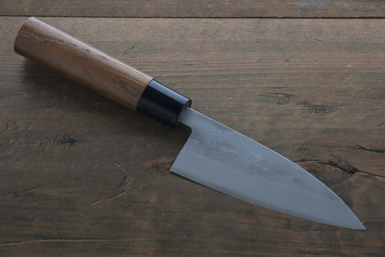 Seisuke Blue Steel No.2 Nashiji Ajikiri 105mm Chestnut Handle - Seisuke Knife