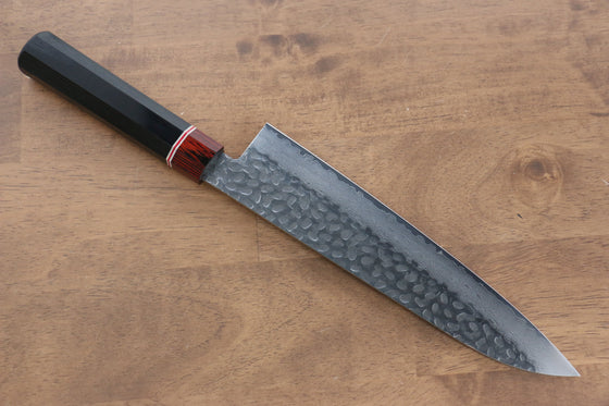 Seisuke VG10 Damascus Gyuto 210mm with Black Pakkawood Handle - Seisuke Knife