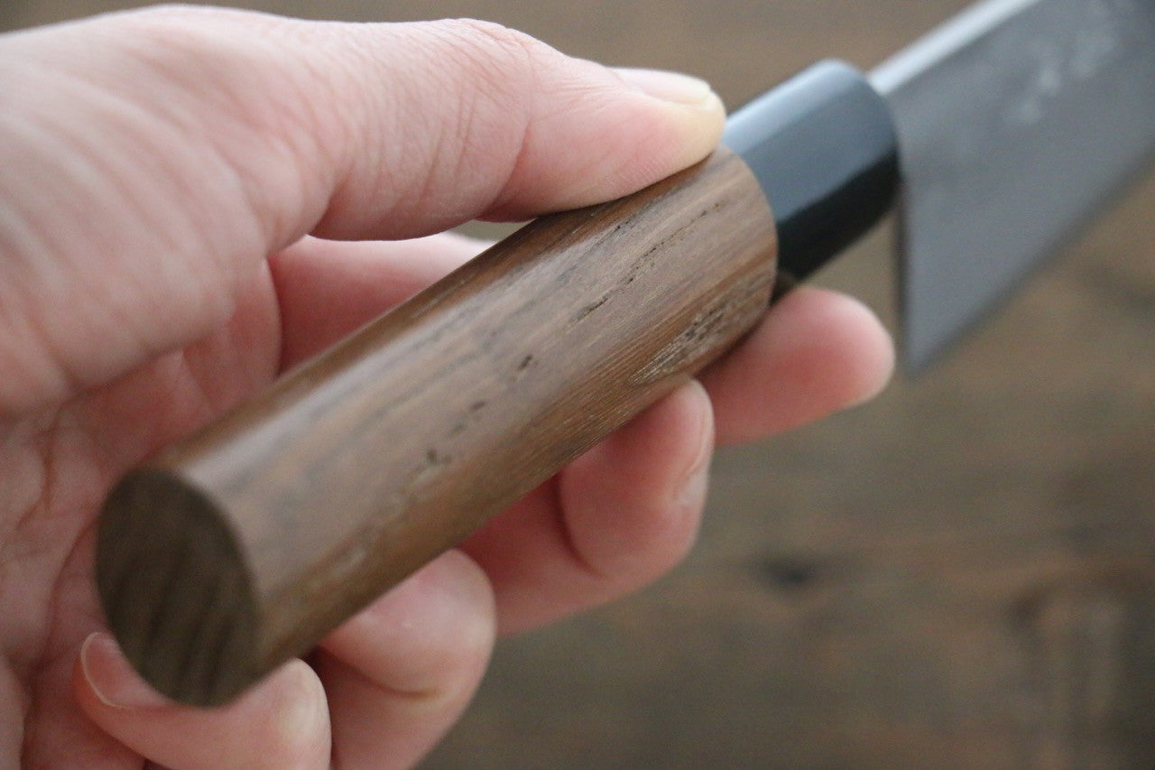 Seisuke Blue Steel No.2 Nashiji Ajikiri 105mm Chestnut Handle - Seisuke Knife