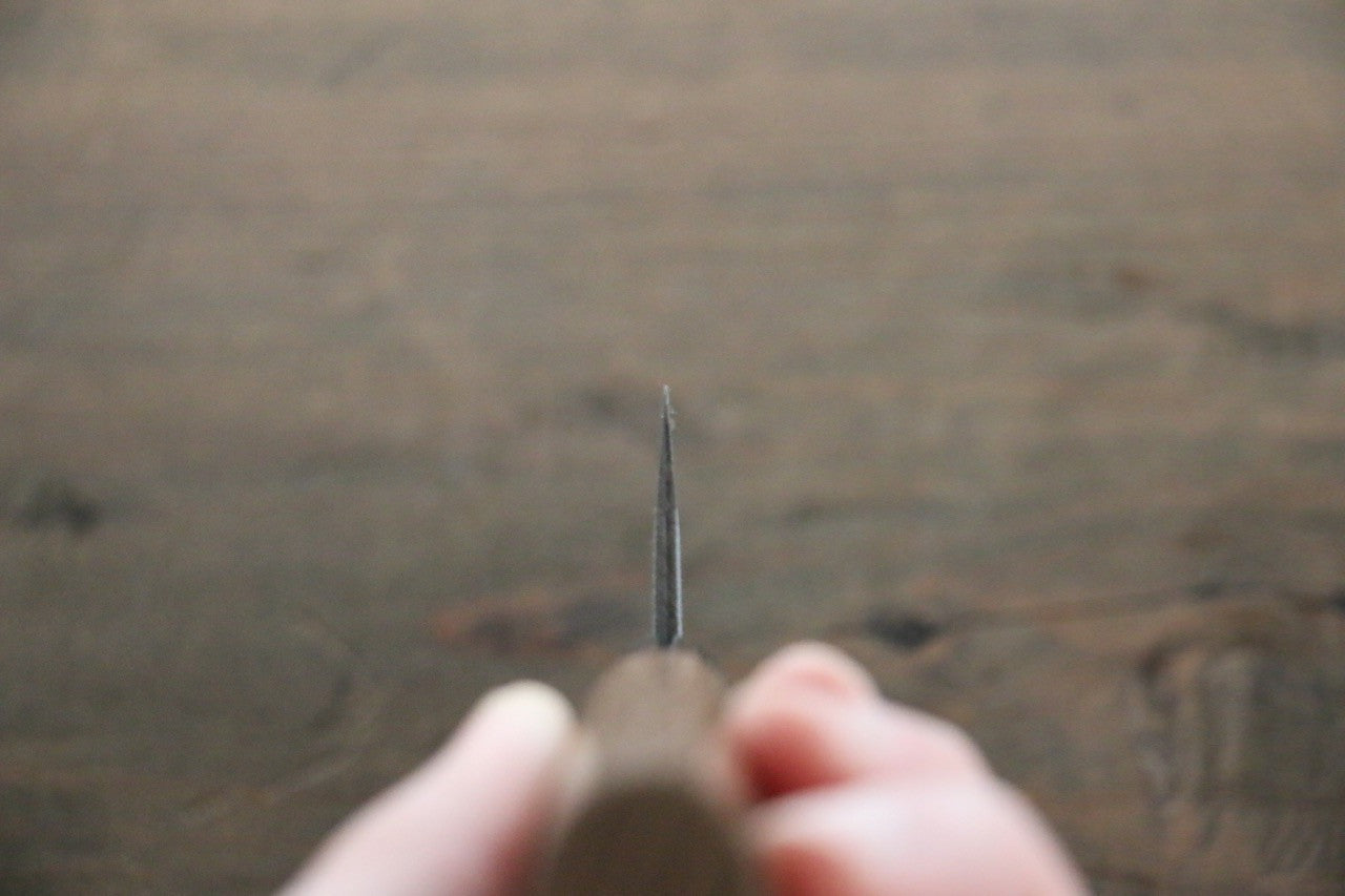 Seisuke Blue Steel No.2 Nashiji Ajikiri 105mm Chestnut Handle - Seisuke Knife