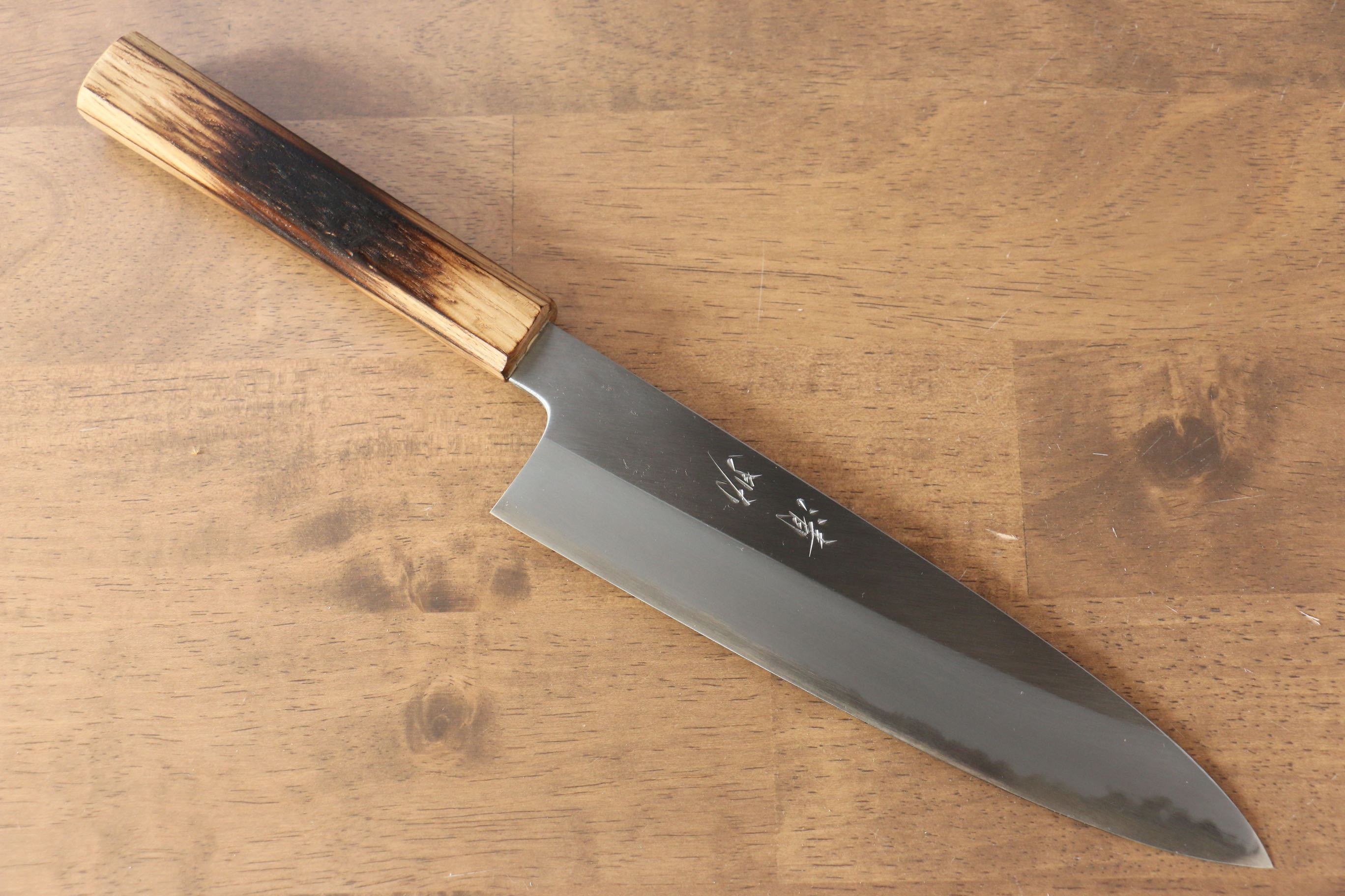 Seisuke White Steel No.2 Gyuto 240mm Burnt Oak (Mehakkaku) Handle - Seisuke Knife
